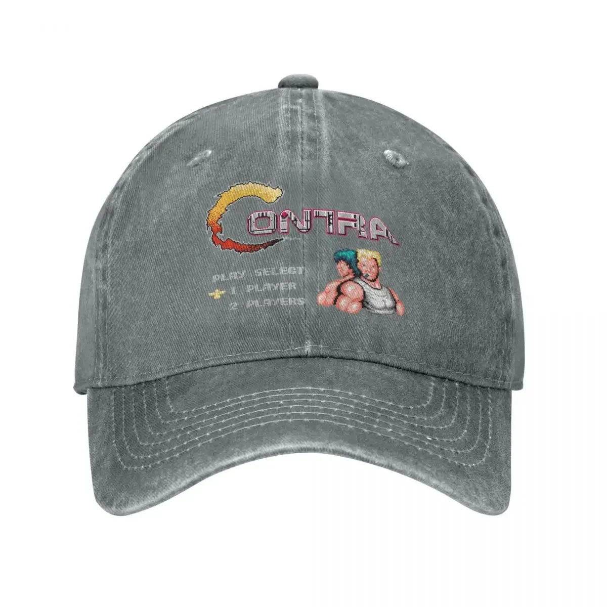 Contra Gaming Video Game Distressed Washed Baseball Cap Hat