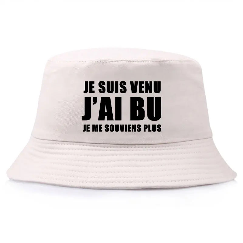 Je Suis Venu Print Bucket Hat