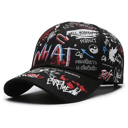 Graffiti Print Snapback Baseball Cap