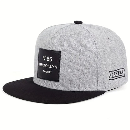 Brooklyn Label Embroidered Hip-Hop Snapback Cap