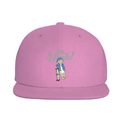 Oh Yeah Skater Rabbit Graphic Snapback Cap