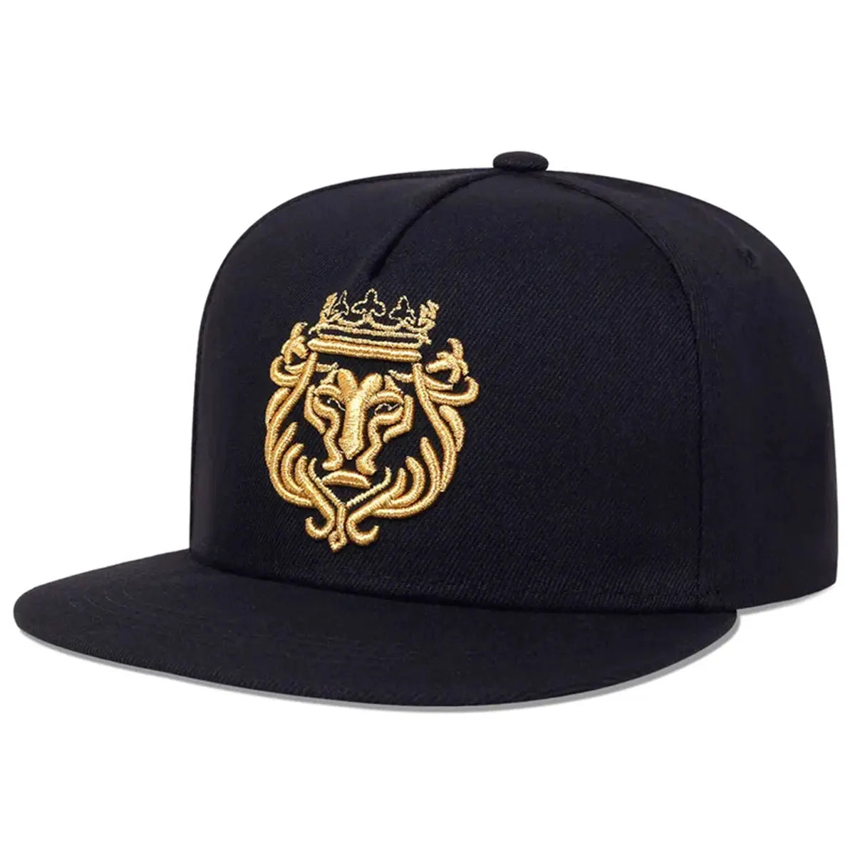 Men Women Lion Embroidered Snapback Cap