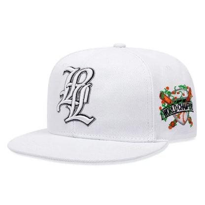 3D Embroidered P Letter Streetwear Snapback Cap