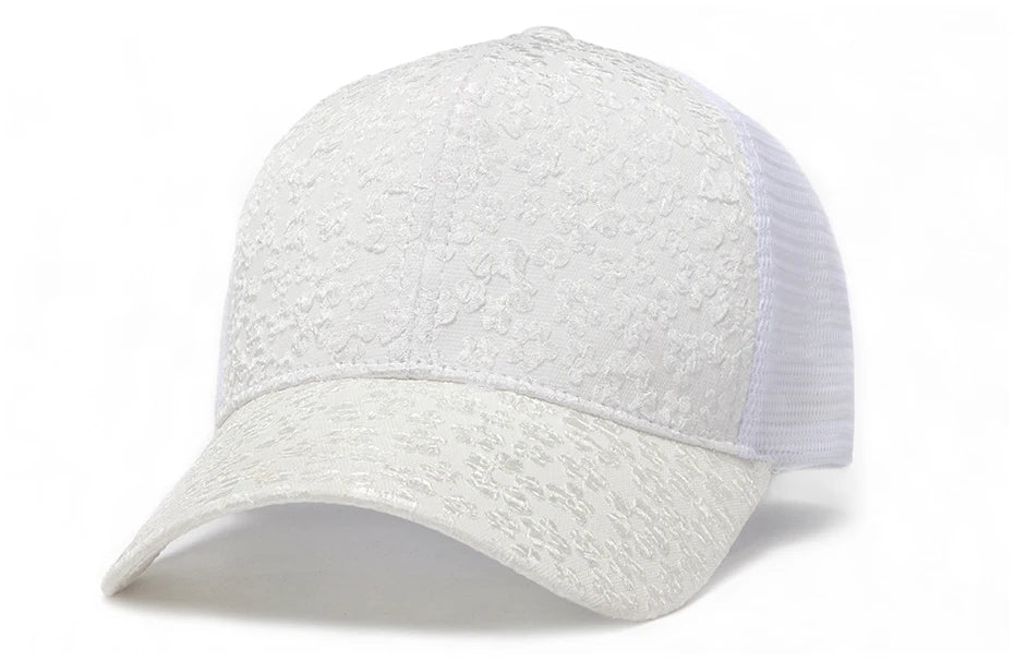 New Print Mesh Caps Fashion Women Baseball Cap
