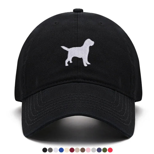 Dog Embroidered Soft Cotton Baseball Cap