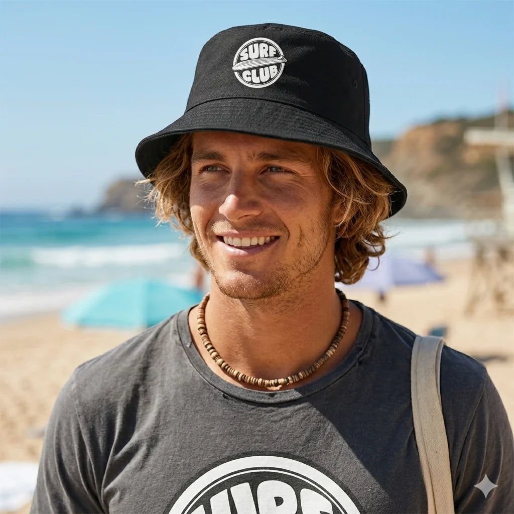 Surf Club Bucket Hat Men Women Summer Beach