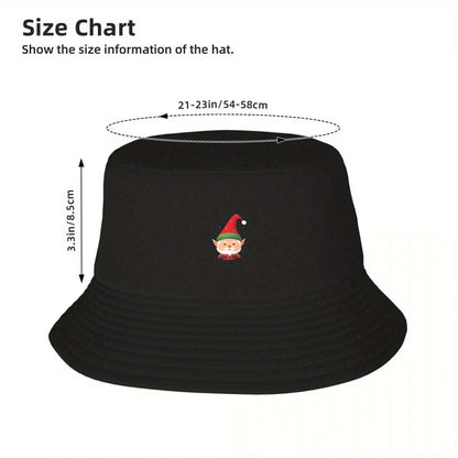 Happy Xmas Elf Fluffy Bucket Hat
