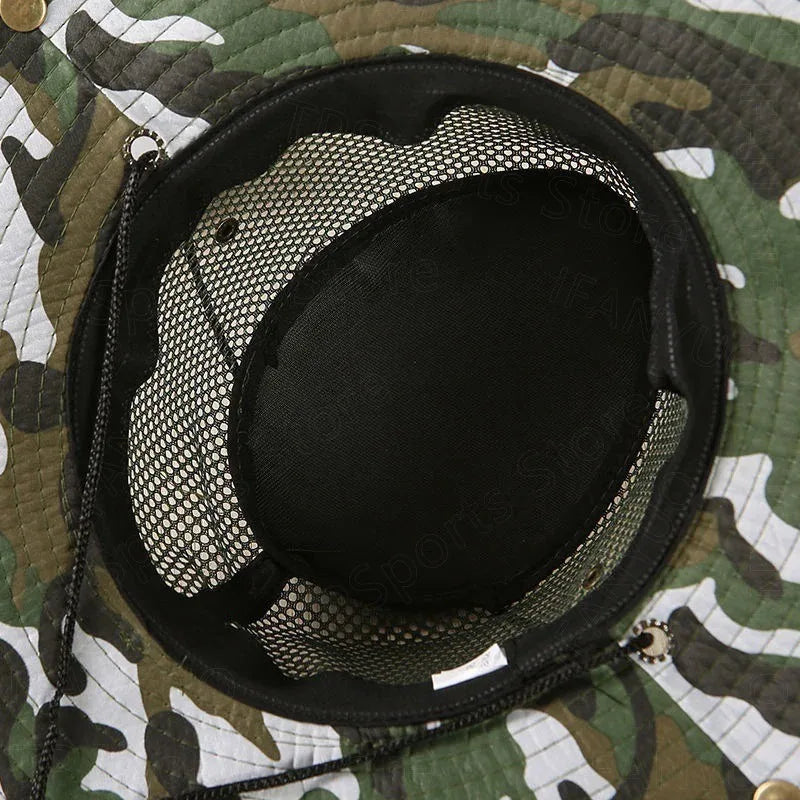 Breathable Mesh Collapsible Outdoor Fishing Bucket Hat