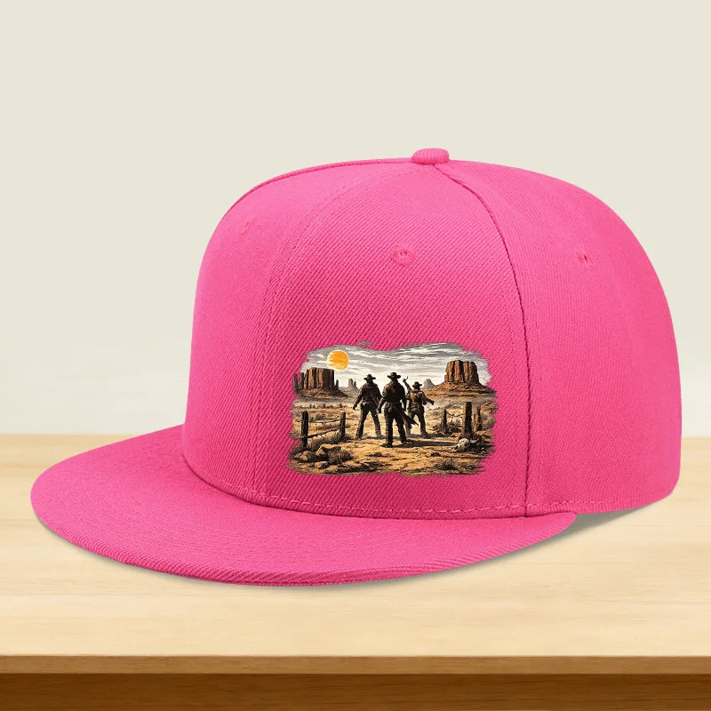 Western Cowboy Wilderness Sunset Hip Hop Snapback Cap