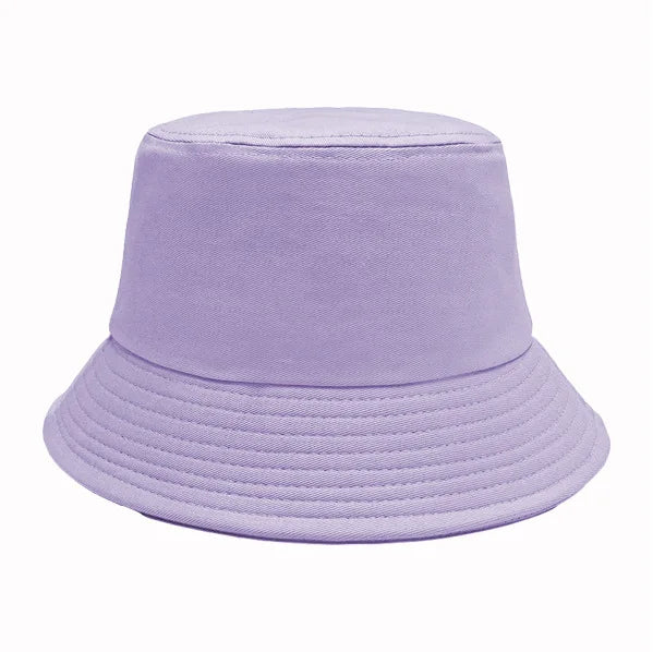 Solid Color Cotton Summer Bucket Hat