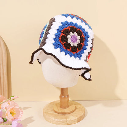 Colorful Floral Scallop Bucket Hat