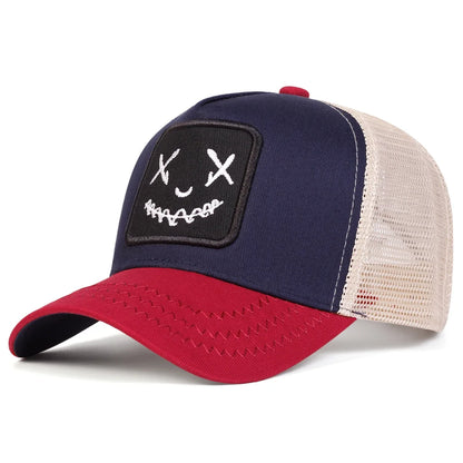 Men Women Smile Face Embroidery Baseball Caps Cotton Adjustable