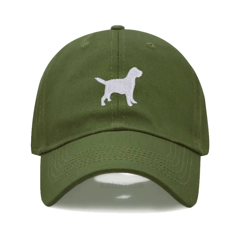 Dog Embroidered Soft Cotton Baseball Cap