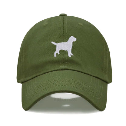 Dog Embroidered Soft Cotton Baseball Cap