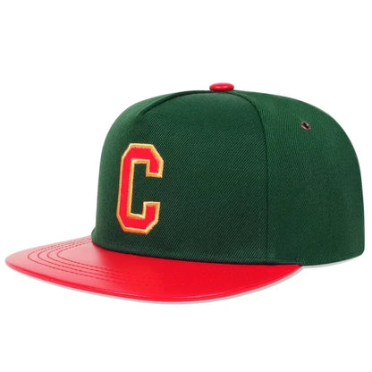 Unisex C Letter Embroidered Hip-Hop Snapback Cap