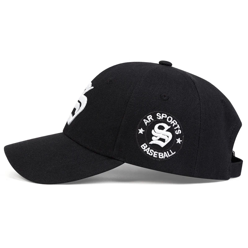 Unisex Gothic S Letter Embroidery Side Baseball Caps