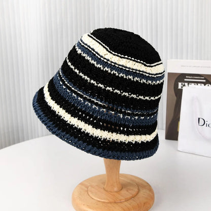 Gradient Striped Beach Fisherman Bucket Hat