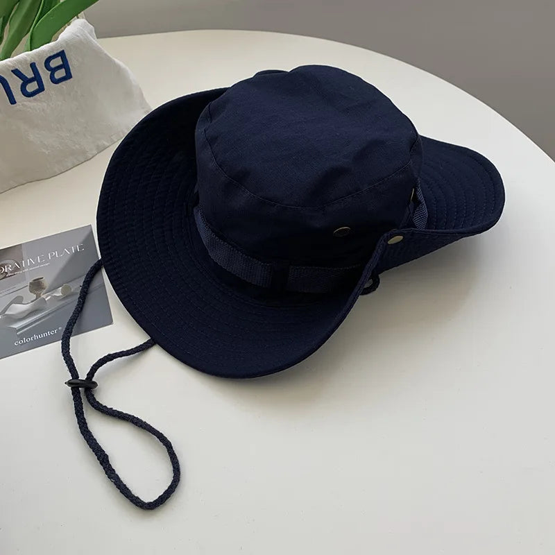 Large Brim Outdoor Fishing Sun Protection Bucket Hat