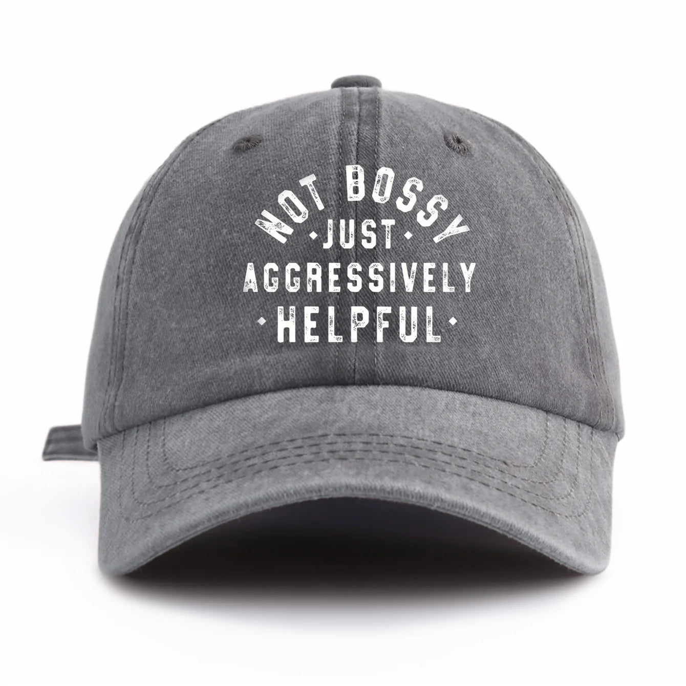 Not Bossy Washed Baseball Cap Retro