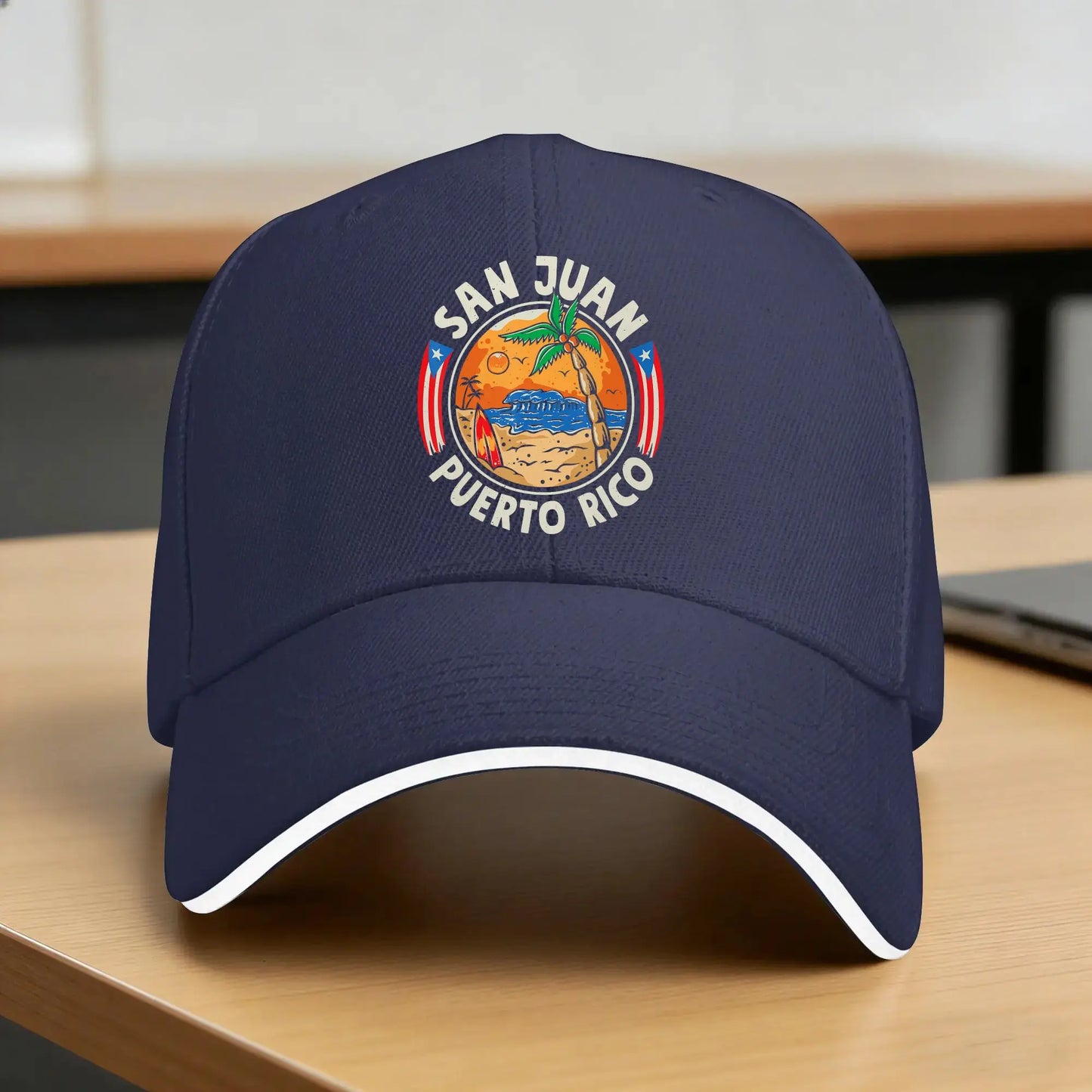 San Juan Puerto Rico 70s Sunset Vintage Baseball Cap