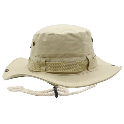 Adjustable Drawstring Large Brim Outdoor Bucket Hat