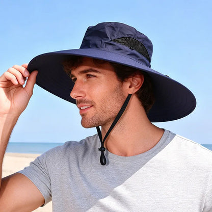 Korean Style 15CM Wide Brim Sun Protection Bucket Hat