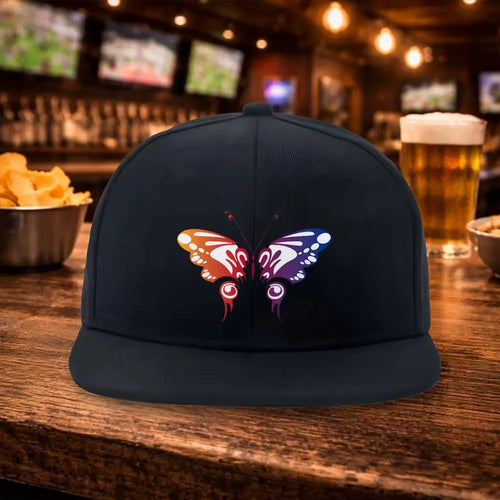 Gradient Butterfly Streetwear Snapback Cap