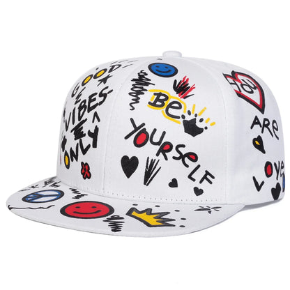 Smiling Graffiti Hip Hop Snapback Cap