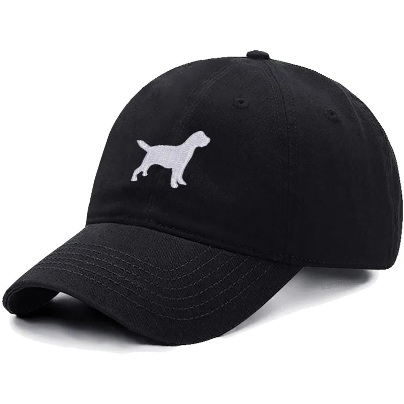 Dog Embroidered Soft Cotton Baseball Cap