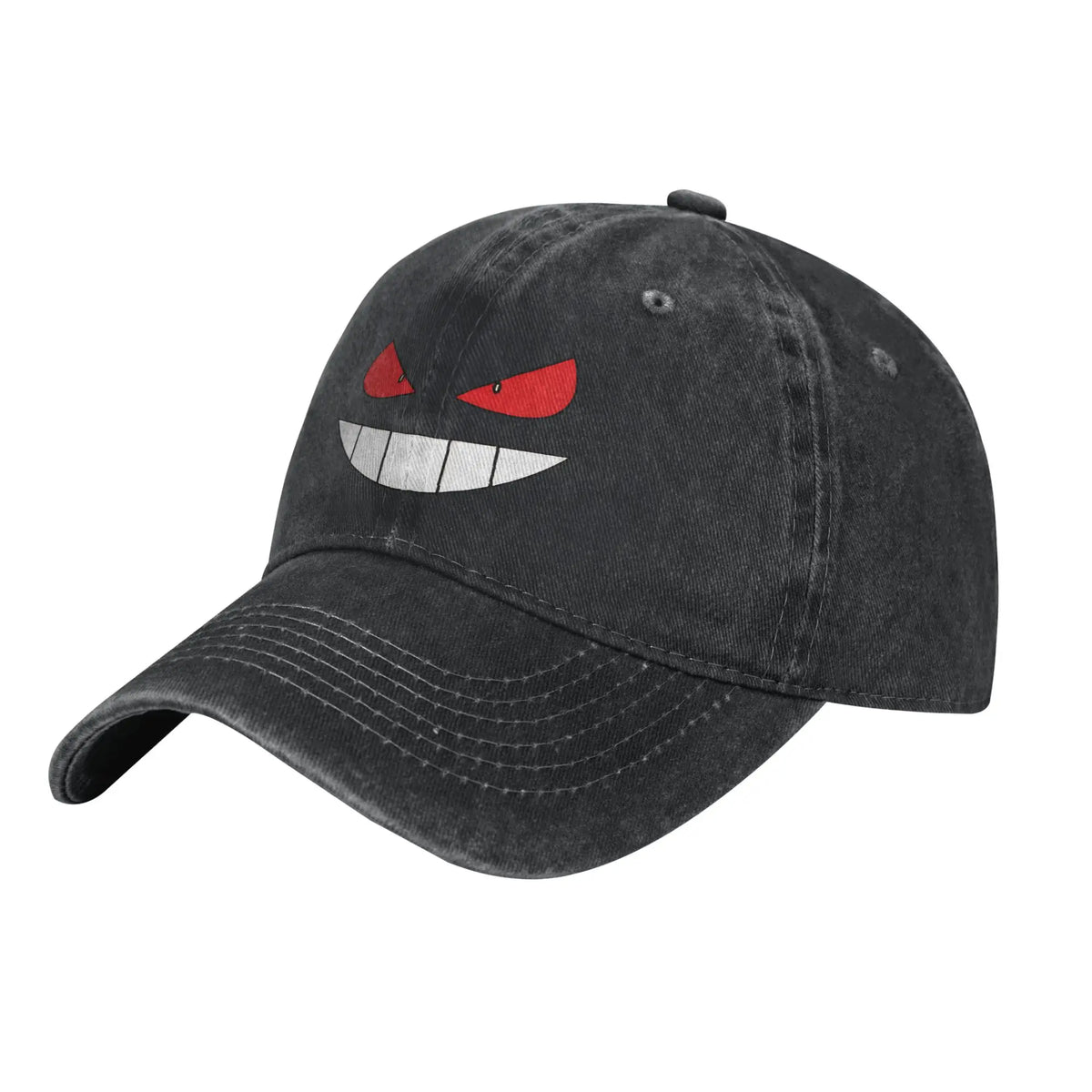 Retro Gengar Cool Graphic Distressed Denim Baseball Cap