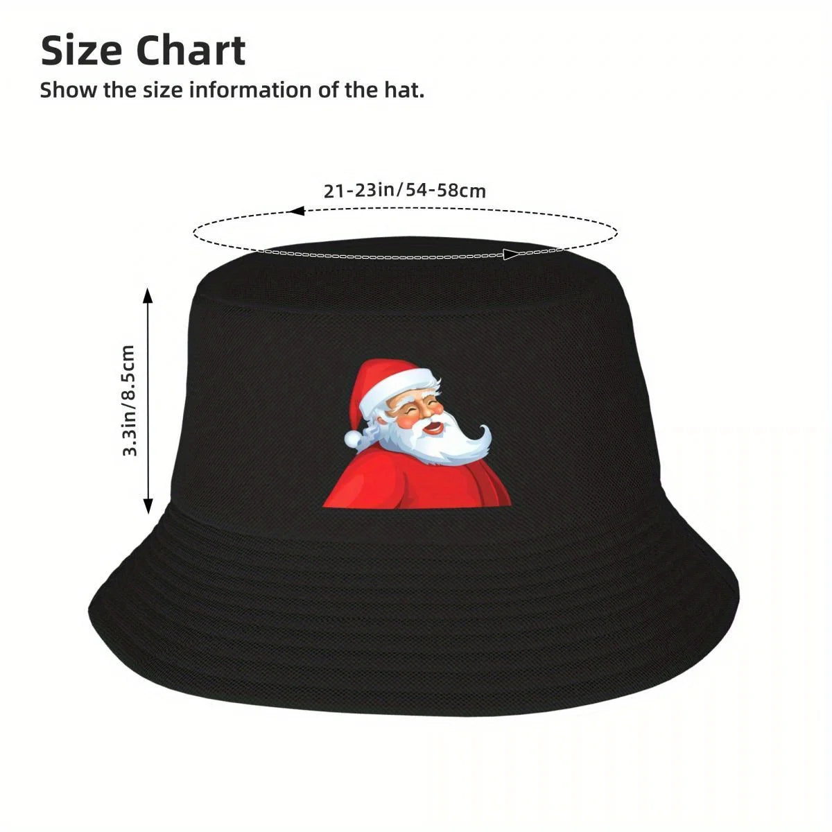 Santa Claus Christmas Theme Unisex Bucket Hat