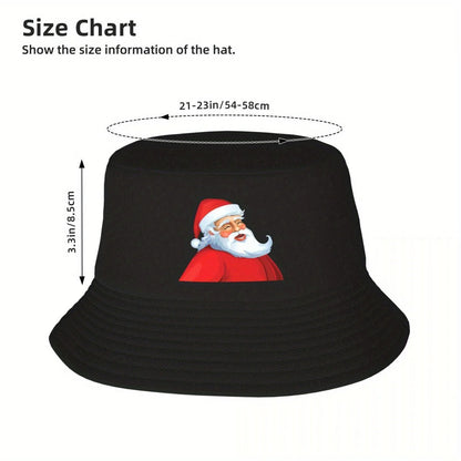 Santa Claus Christmas Theme Unisex Bucket Hat