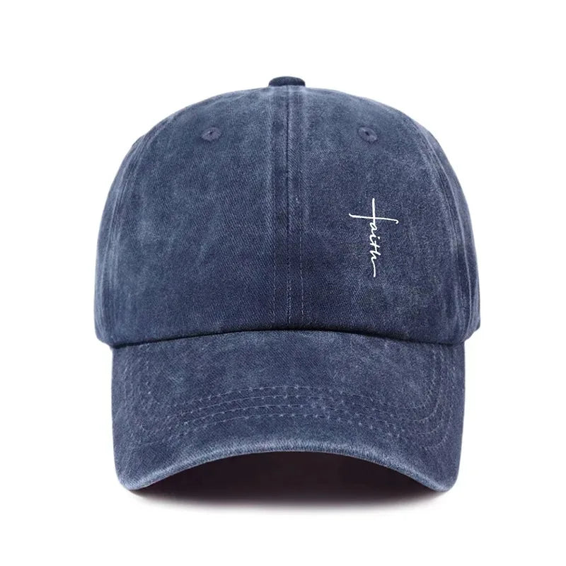 Retro Cross Print Baseball Cap