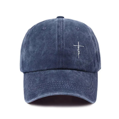 Retro Cross Print Baseball Cap