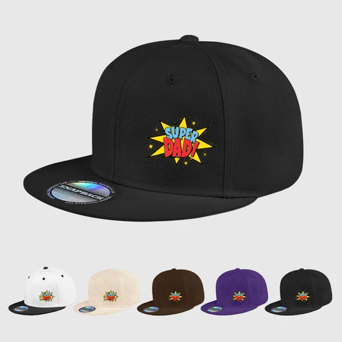 Retro Super Dad Comic Style Snapback Cap