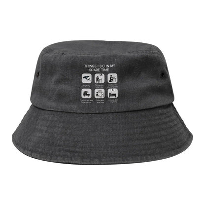 Things I Do In My Spare Time Funny Soccer Bucket Hats