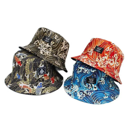 Printed Cotton Travel Bucket Hat