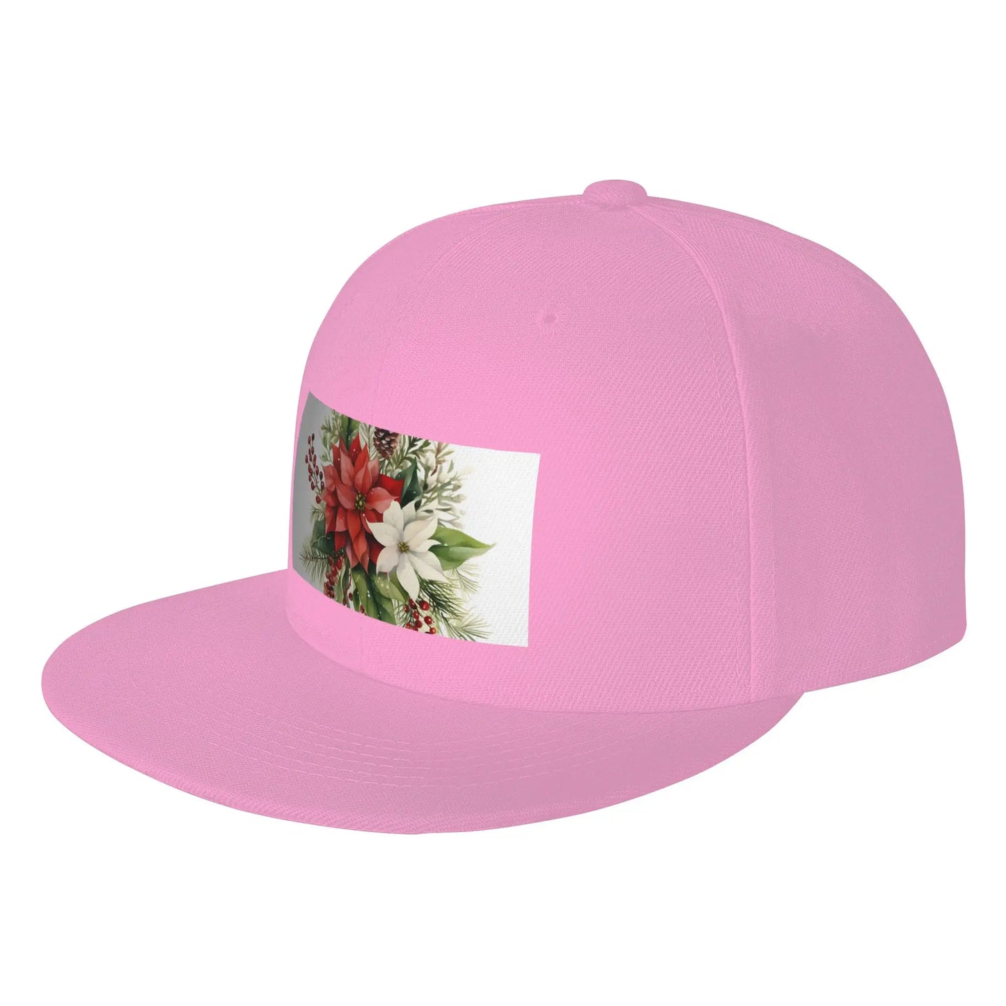 Christmas Floral Bouquet Snapback Cap