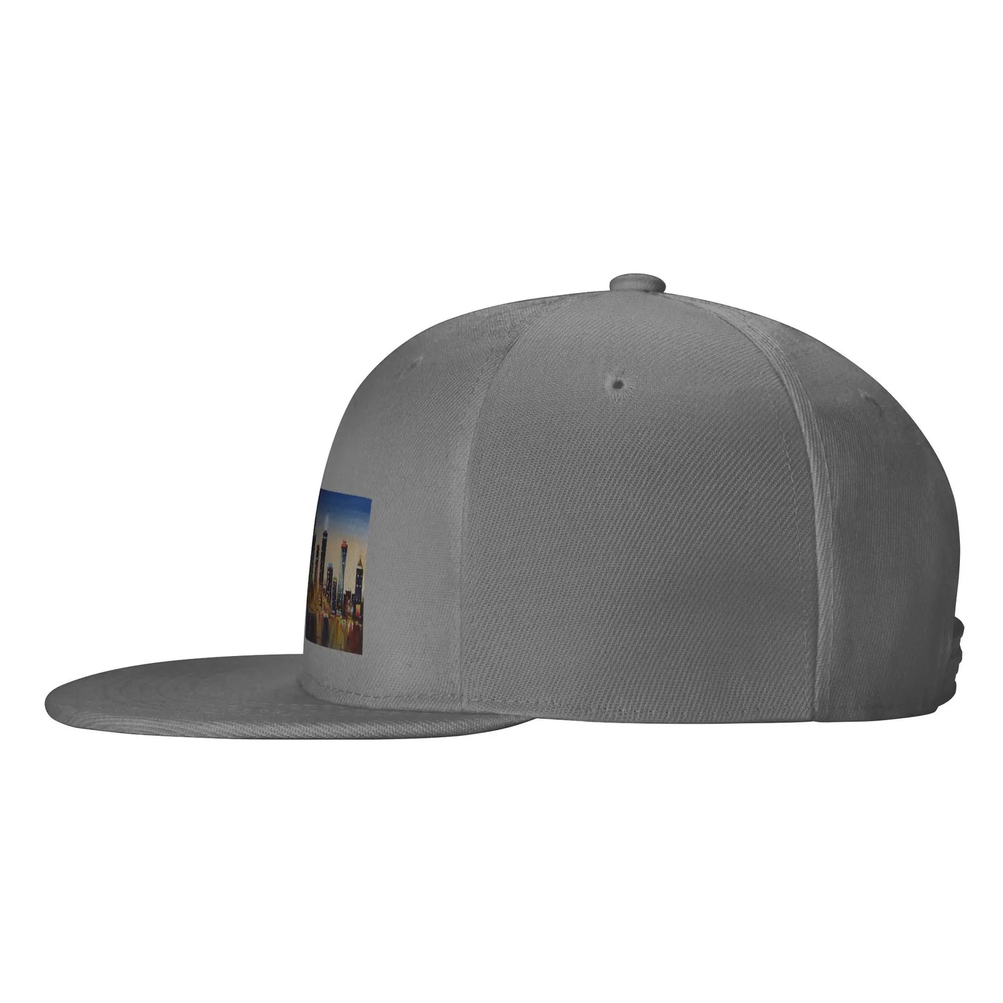 Watercolor Night Skyline Snapback Cap
