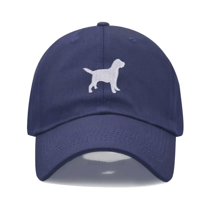 Dog Embroidered Soft Cotton Baseball Cap