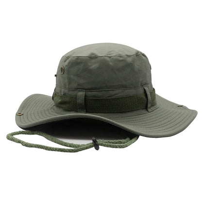 Adjustable Drawstring Large Brim Outdoor Bucket Hat