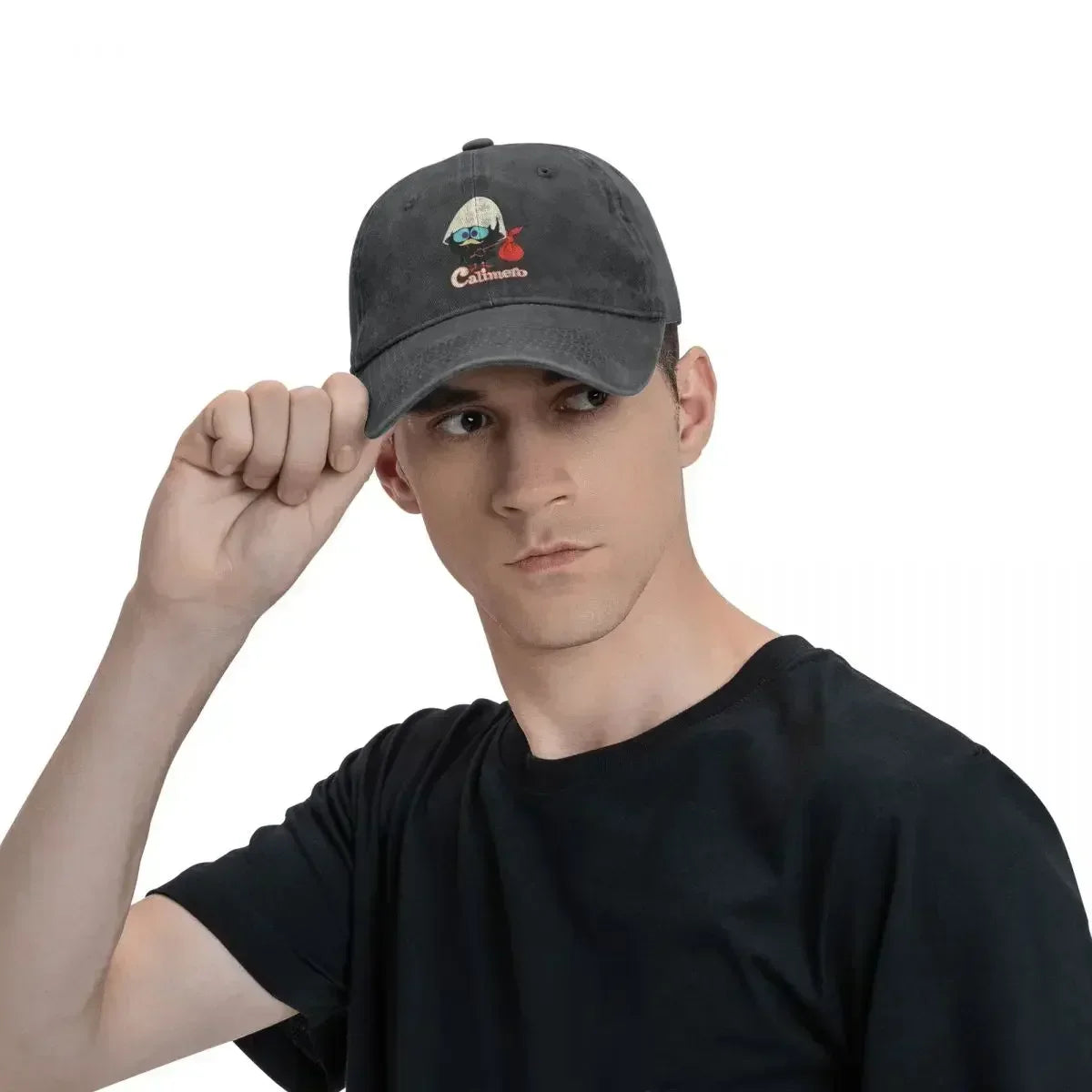 Calimero Distressed Denim Baseball Cap