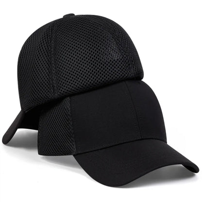 Summer Breathable Stretch Hats Fitted Solid Color Baseball Cap