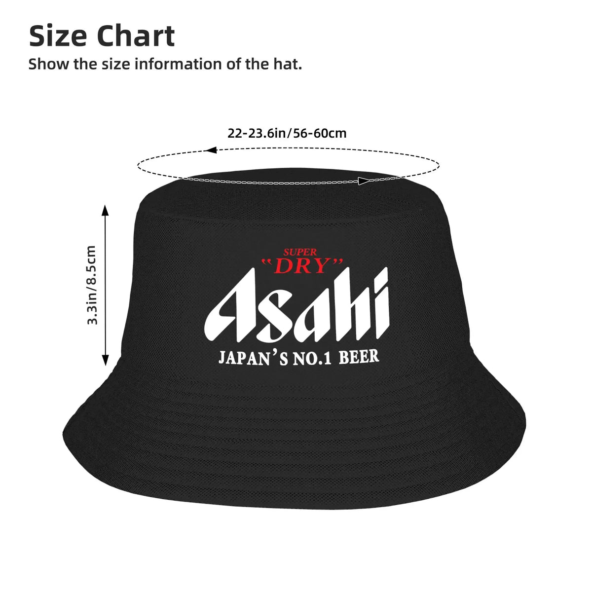 Asahi Beer Summer Casual Streetwear Bucket Hat