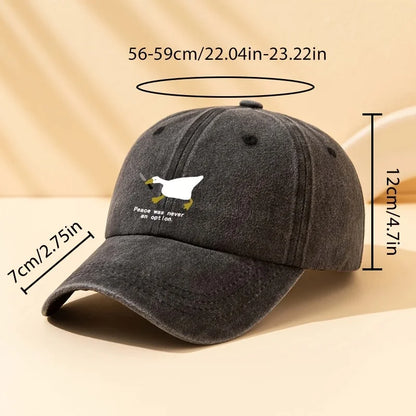 Running Goose Print Travel Baseball Cap