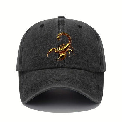 Golden Scorpion Retro Adjustable Baseball Cap