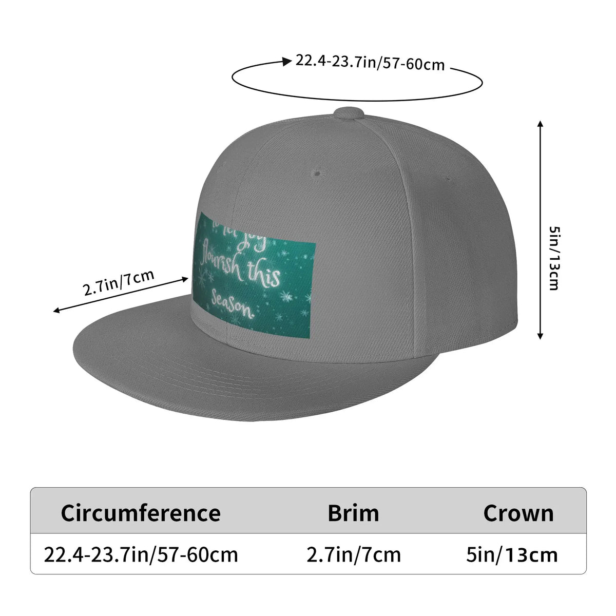 Happiness Blooms When Stress Fades Snapback Cap