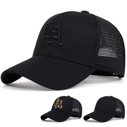 Unisex Letter Embroidery Baseball Net Caps