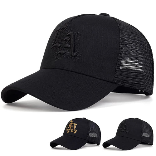 Unisex Letter Embroidery Baseball Net Caps