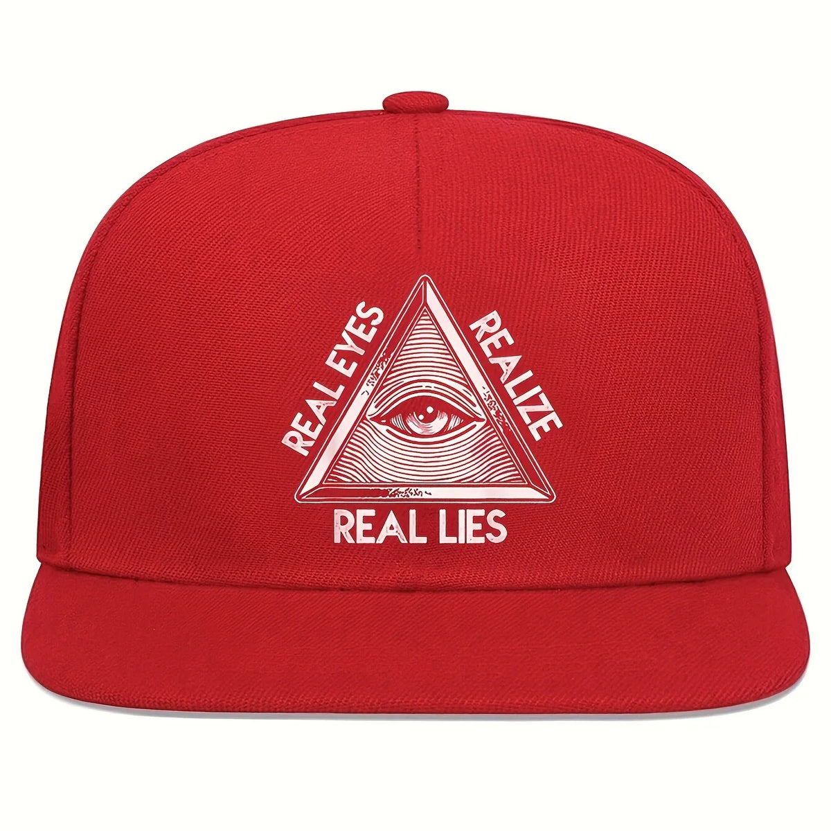 REAIZE Real Eyes Real Lies Printed Flat Brim Snapback Cap